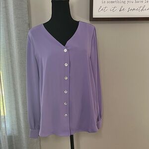 Zenana Outfitters Lavender Button-Down Shirt